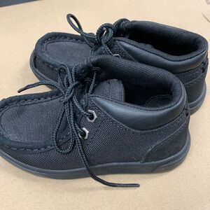 Timberland black canvas ankle boots